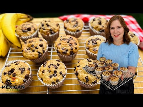 Receta fácil de muffins de platano y avena