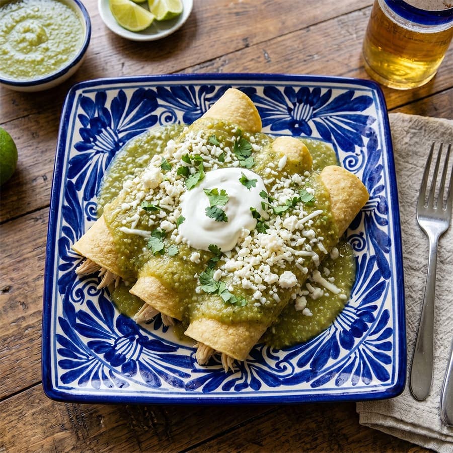 Enchiladas verdes