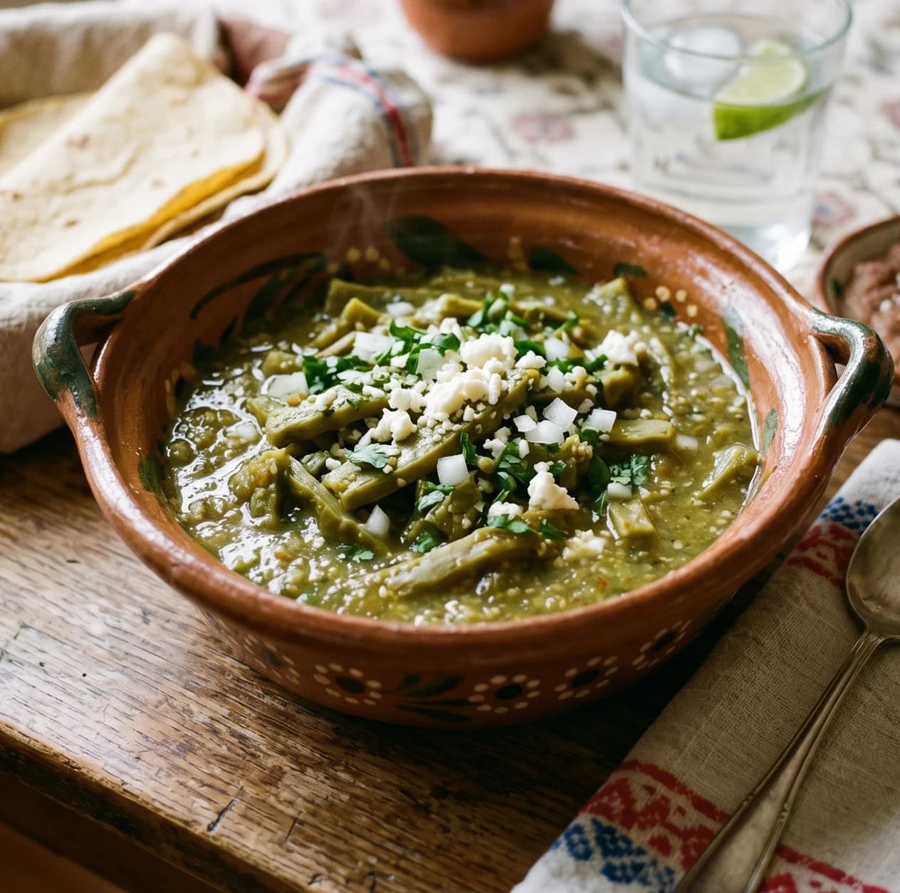 Nopales en salsa verde
