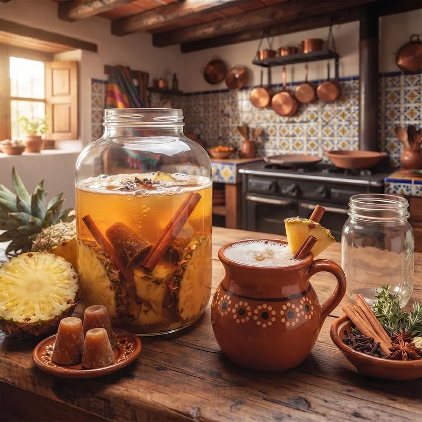 Tepache de piña casero